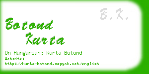 botond kurta business card